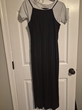 Target Black Ribbed Maxi Slip Dress